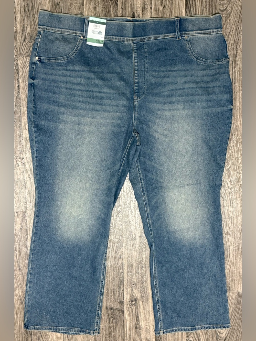 Terra & Sky Women’s 4X 28W-30W Bootcut Jeggings Medium Wash NWT Pull-On